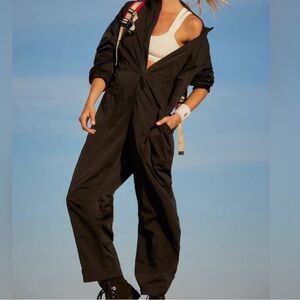 Free People Movement Ashani Jumpsuit Large Black